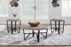 Deanlee - Occasional Table Set (Set of 3) - Grayish Brown / Black