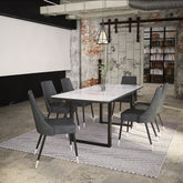 Gavin/Silvano - 7 Piece Dining Set - Black