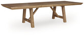 Ridgester - Rectangular Dining Room Extension Table - Light Brown