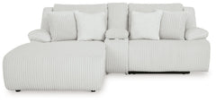 Top Tier - 3-Piece Reclining Sectional Sofa Laf Press Back Chaise - Fabric - Alloy
