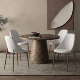 Godiva/Cleo - 5 Piece Dining Set - Gray / White
