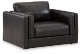 Amiata - Chair And A Half - Leather Match - Onyx