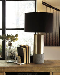 Jacek - Metal Table Lamp (Set of 2) - Gray / Brass Finish