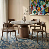 Martina/Khari - 5 Piece Dining Set - Walnut