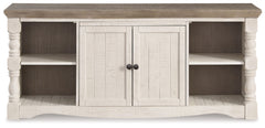 Havalance - Extra Large TV Stand - 2 Doors - Brown / Beige