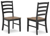 Wildenauer - Dining Room Side Chair (Set of 2) - Brown / Black