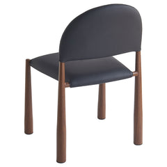 Auggie - Dining Chair (Set of 4) - Black / Walnut