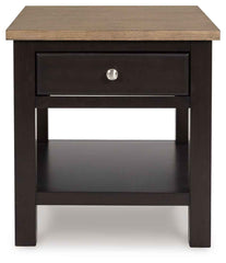 Drazmine - Rectangular End Table - Brown