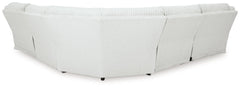 Top Tier - 5-Piece Reclining Sectional - Fabric - Alloy