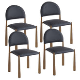 Auggie - Dining Chair (Set of 4) - Black / Aged Gold