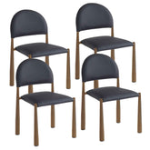 Auggie - Dining Chair (Set of 4) - Black / Aged Gold