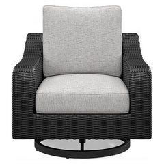 Beachcroft - Swivel Lounge Chair - Black / Light Gray