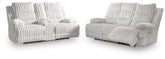 Rhines Falls - 2 Pc. - Power Reclining Sofa And Loveseat - Alloy
