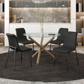 Carmilla/Brixx - 5 Piece Dining Set - Aged Gold / Black