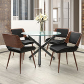Suzette/Hudson - 5 Piece Dining Set - Black