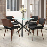 Suzette/Hudson - 5 Piece Dining Set - Black