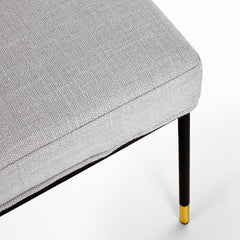 ROGER Bench: Light Grey linen fabric