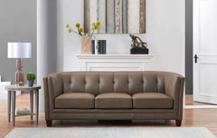 Zola Top-Grain Leather Sofa Set