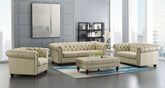 Kennedy Top-Grain Leather 3-Piece Sofa Set
