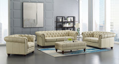 Kennedy Top-Grain Leather 3-Piece Sofa Set