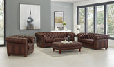 Kennedy Top-Grain Leather 3-Piece Sofa Set