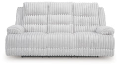 Rhines Falls - Reclining Power Sofa With Drop Down Table - Alloy