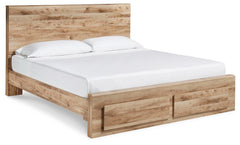 Hyanna - Queen Panel Bed With Footboard Storage - Tan Brown - Wood