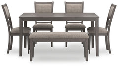 Wrenning - Dining Room Table Set (Set of 6) - Gray