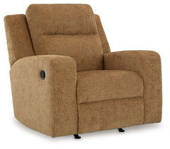 Kanlow - Rocker Recliner - Fabric - Honey