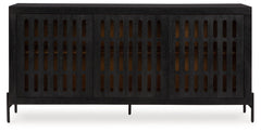 Vallisburg - Accent Cabinet - Black / Natural