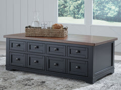 Wildenauer - Lift Top Cocktail Table - Brown / Black