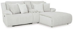 Top Tier - 3-Piece Reclining Sectional Sofa With Raf Chaise - Fabric - Alloy