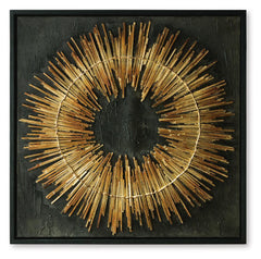 Buddins - Wall Art - Black / Gold Finish