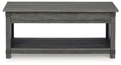 Freedan - Rect Lift Top Cocktail Table - Grayish Brown