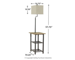 Shianne - Metal Tray Lamp  - Black