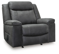 Status Check - Rocker Recliner - Shadow - Faux Leather