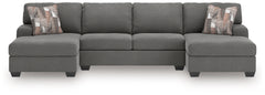 Newellen 3-Piece Sectional with Double Chaise