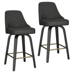 Oakley - Swivel Counter Stool (Set of 2) - Charcoal
