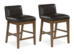 Cabalynn - Upholstered Barstool (Set of 2) - Two-tone Brown
