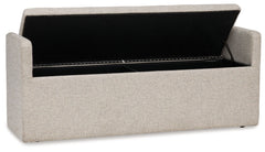 Galliden - Large Upholstered Dining Room Bench - Beige