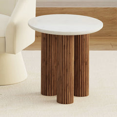 Jilsa - Accent Table - Walnut / White