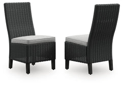 Beachcroft - Side Chair With Cushion (Set of 2) - Black / Light Gray