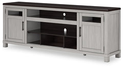 Darborn - XL TV Stand W/Fireplace Option - Gray / Brown