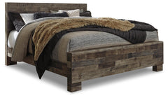 Derekson - King Panel Bed - Multi Gray - Wood