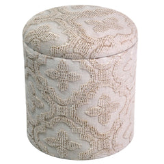 Magnolia - Round Storage Ottoman - Ivory