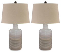 Marnina - Ceramic Table Lamp (Set of 2) - Taupe
