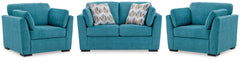 Keerwick Loveseat and 2 Oversized Chairs