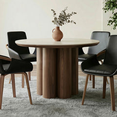 Seaton - Round Dining Table - Walnut