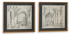 Downyard - Wall Art Set (Set of 2) - Black / Beige