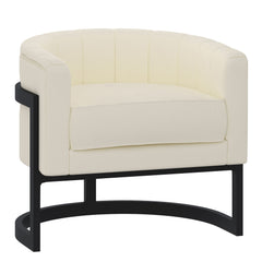 Zhuri - Accent Chair - Ivory / Black